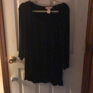 Black top with scoop neck